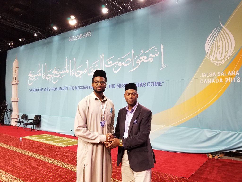 PAAMA_UK's tweet photo. The stage is set for the official launch of #PAAMA_Canada at #JalsaCanada. Presidents of #PAAMA_UK and #PAAMA_USA in attendance to welcome our brethren into the worldwide #PAAMA family. https://t.co/x28BkhPlYL