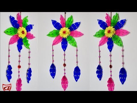Paper flower wall hanging | Home decorating craft ideas – artsNcraft crazydesignidea.com/paper-flower-w…