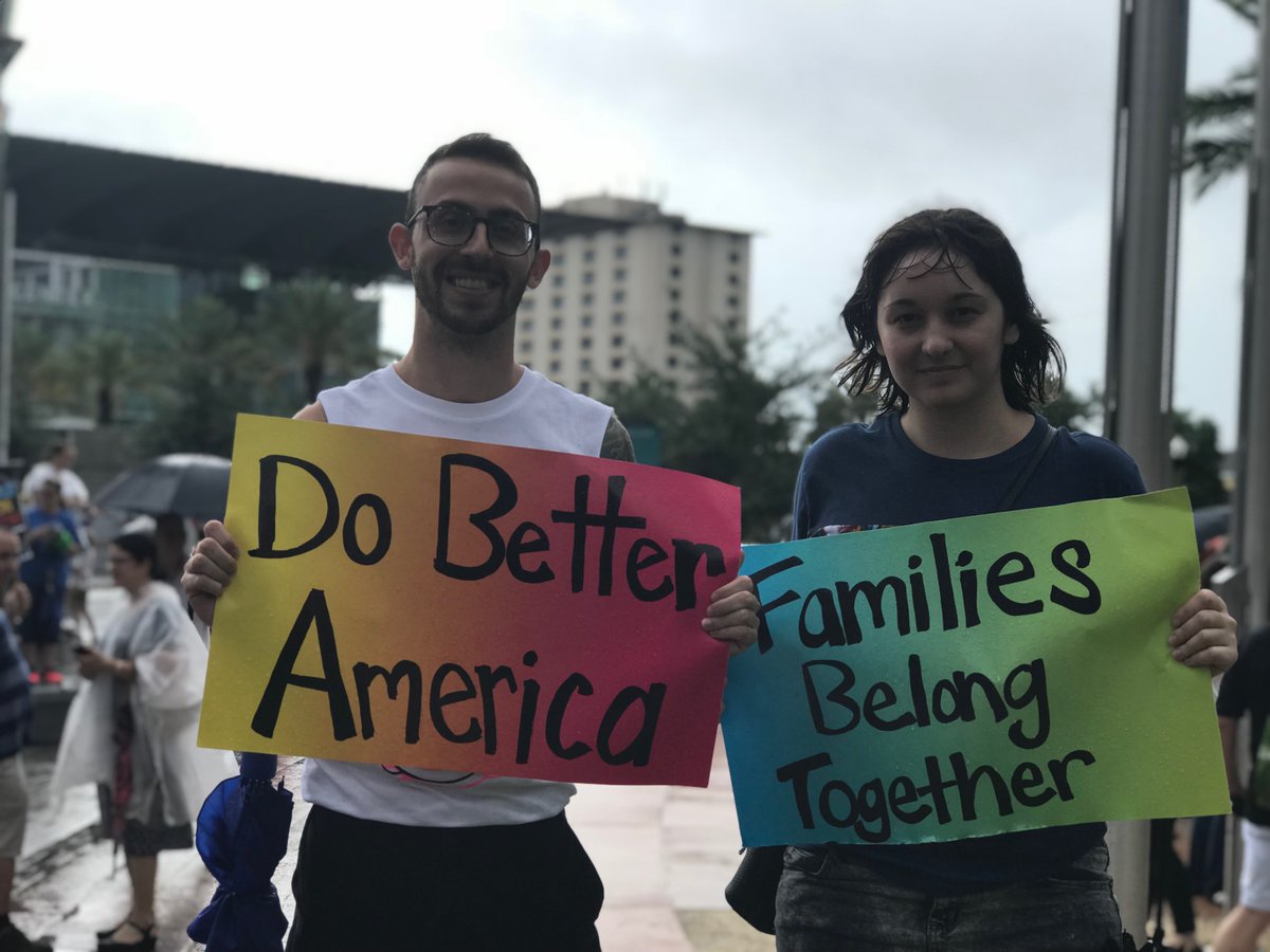 CFFocus_'s tweet photo. Hundreds protest separation of migrant families at #Orlando ‘Families Belong Together’ rally
https://t.co/EibbkDc2lY https://t.co/TBTihX40hI