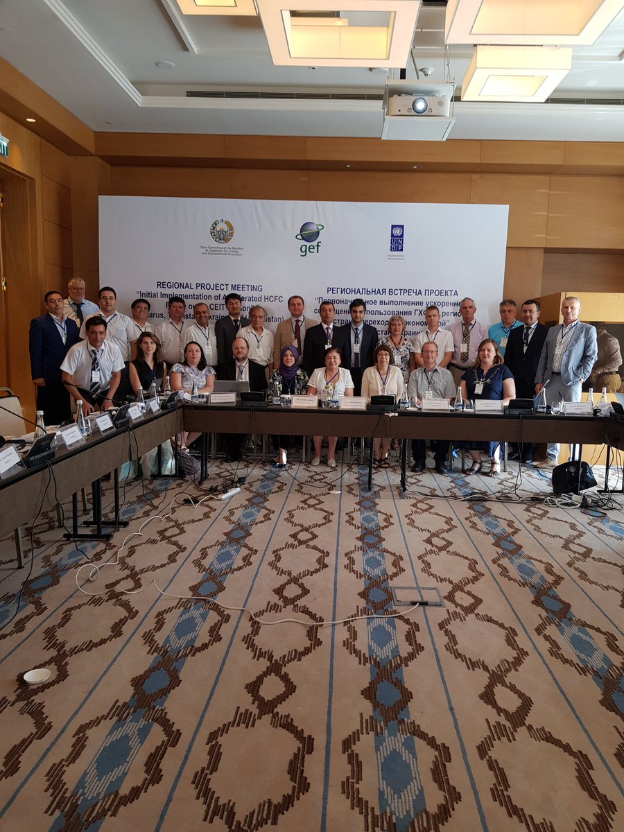 KhodjaevAbror's tweet photo. Group photo. First day of the Regional Project Closure Meeting in Tashkent @Akbartus #hcfcphaseout #ozone https://t.co/TXtJmYzXUe