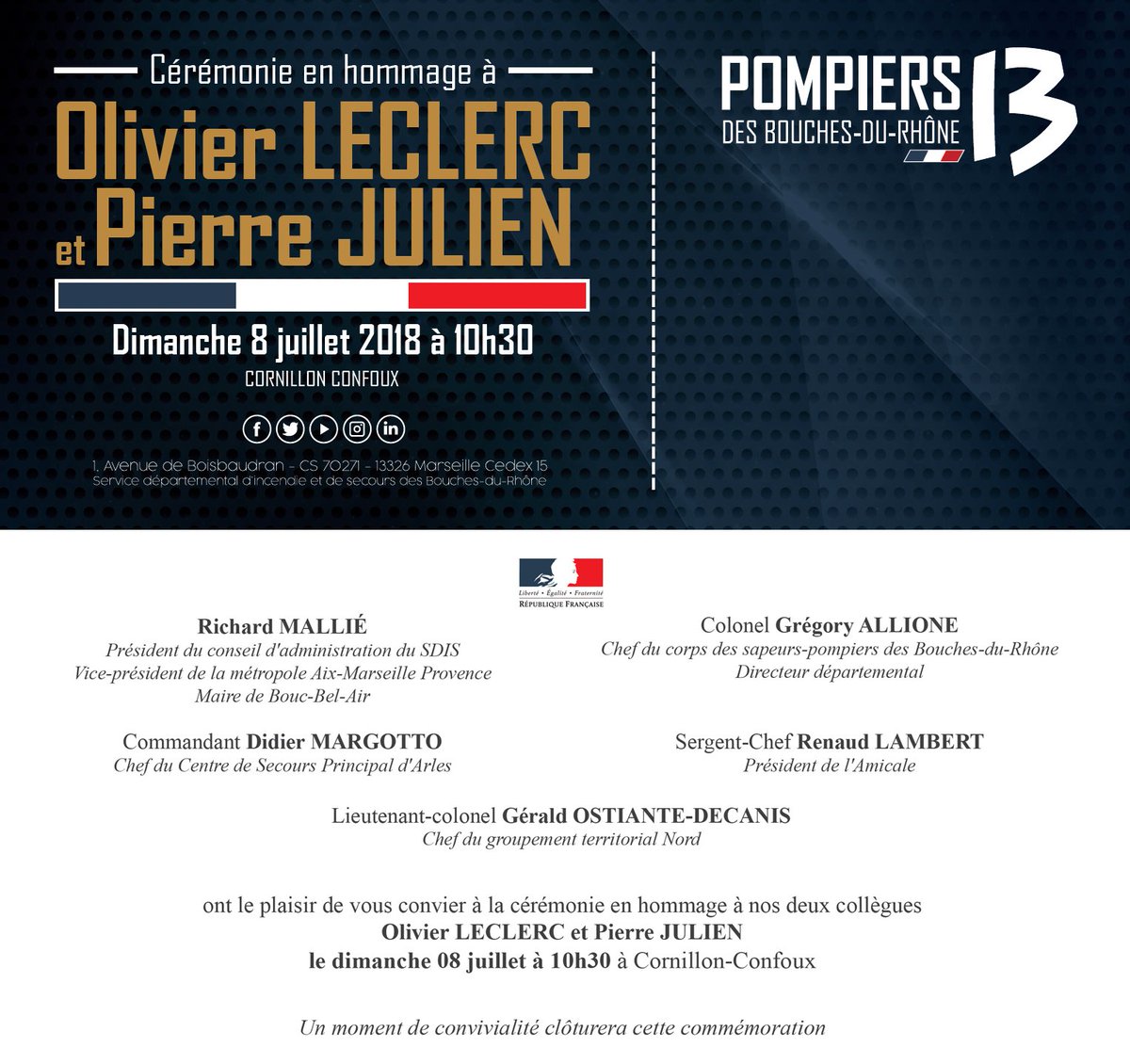 Pompiers_13's tweet photo. ⭕|#Hommage|
18 ans déjà mais ils sont toujours dans nos mémoires.
Dimanche, un hommage solennel sera rendu à nos camarades Olivier et Pierre, morts au feu le 8 juillet 2000 à #CornillonConfoux en luttant contre un #feudeforet
#NousSommesPompiers13 https://t.co/zxiXKc2IpG