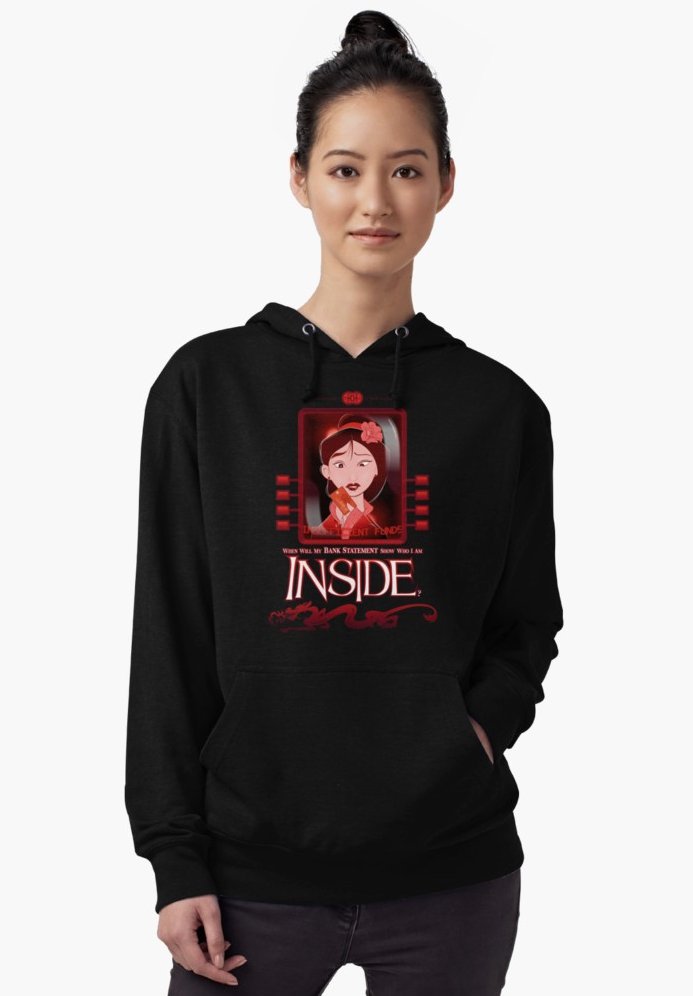 PootanInamo's tweet photo. Totally by chance, the lovely lady #modeling my #RedBubble #design fits my #Mulan tribute artwork perfectly. https://t.co/RLWQLl80T8 https://t.co/UC0Ll69M4X