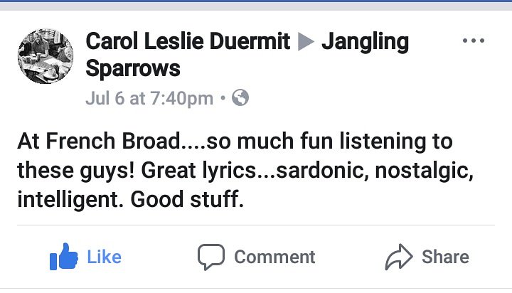 janglingsparrow's tweet image. #fanreview #JanglingSparrows 
@FrenchBroadBrew #lastnight 
#thankyou