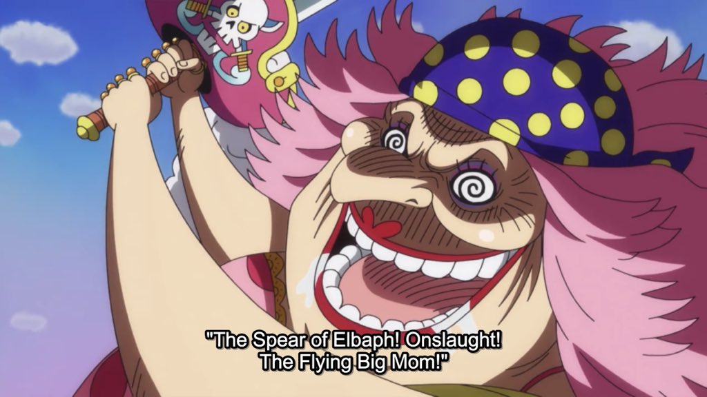 One Piece Center One Piece Episode 844 The Spear Of Elbaph Onslaught The Flying Big Mom Streams Tonight T Co F8ixdskwvs Twitter