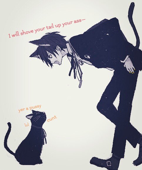 ❝ Soft kitty, warm kitty, little ball of fuCKING claws. ❞

♚ 20 y/o
♚ Gay
♚ Dom + Sub 
♚ Singleship
♚ Detailed - Playful - Dark - Gore
♚ Lewd in DM
♚ Is a filthy little brat
♚ Will fight you
♚ Criminal

• Feed him and you may pet him •