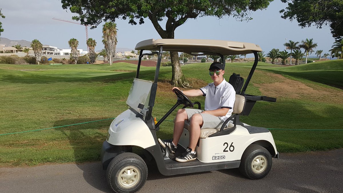 VickyADaniel's tweet photo. Ryan enjoying a drive around the footgolf course https://t.co/aLRcCmIcsm