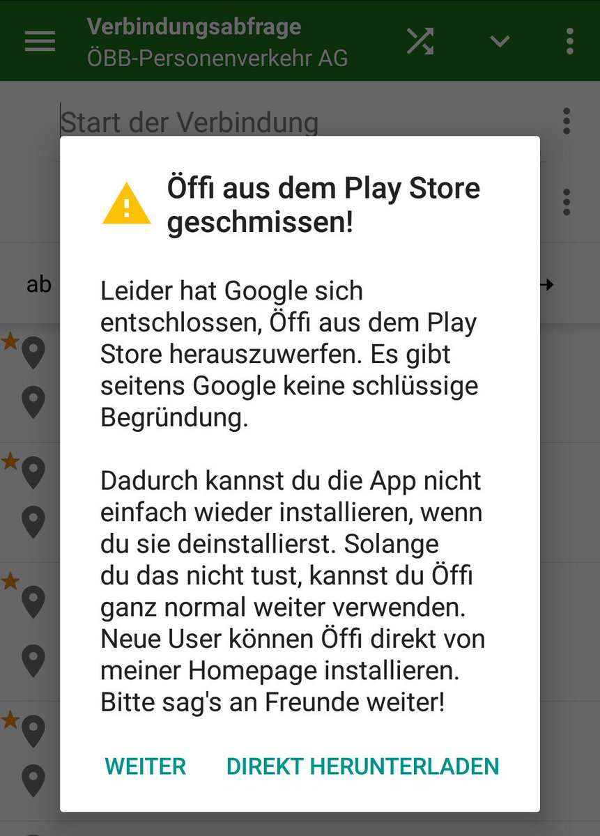 Hi <a href="/Google/">Google</a> why did you remove my favorite app for public transport from the google app store?

oeffi.schildbach.de/index.html