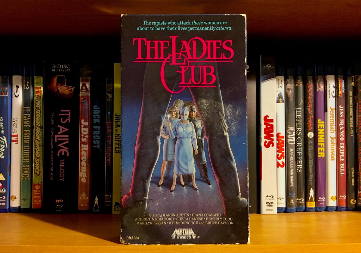 THE LADIES CLUB
(Janet Greek, 1986)
Media Home Entertainment

#VHSaturday #VHS #NotOnDVD #theladiesclub #revenge #raperevenge #vigilantes #castration #exploitationmovies #janetgreek #karenaustin #dianascarwid #christinebelford #brucedavison #nicholasworth #mediahomeentertainment