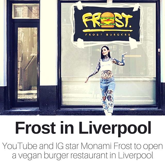 VeganBits's tweet photo. Monami Frost @monamifrost announces her new 100% plant-based restaurant
Coming Soon to Liverpool, UK.
Follow @frost.burgers for all the updates. .
.
.
.
.
.
.
.
.
.
#veganbits
#liverpool #plantbased #vegansofig #veganfoodshare #whatveganseat #veganfood … https://t.co/Bs2Ee71WBq https://t.co/VkVjjR02H9