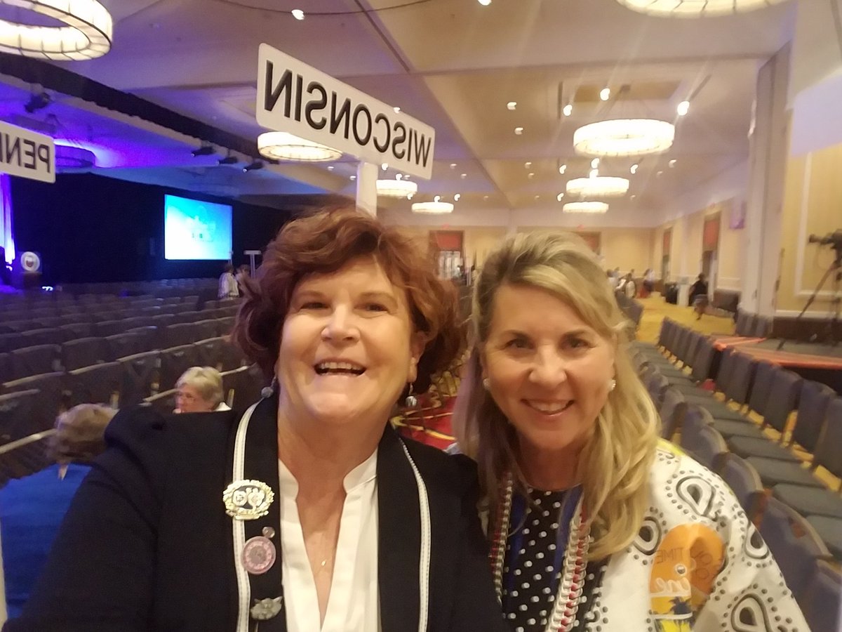 DoriCFWC's tweet photo. Cindy & I @GFWC @WOMEN'SCLUBS @GFWC_CFWC I am finally well enough to do some posting about the #gfwcconvention #stlouisfun #strengthunitedisstronger https://t.co/Q6pZ9GK98Y