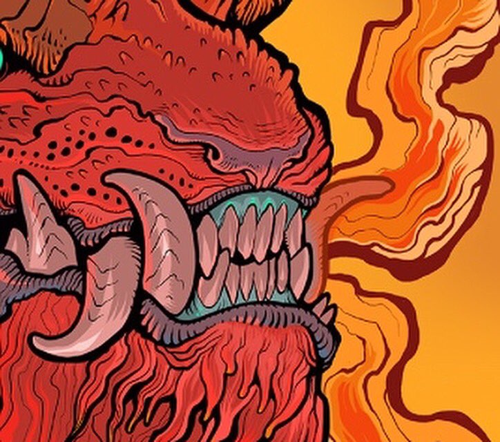 missmonstermel's tweet image. Another tease until im allowed to reveal! A little something for @nakatomi_inc #nakatomiinc #bandposter #missmonster #missmonstermel #demon