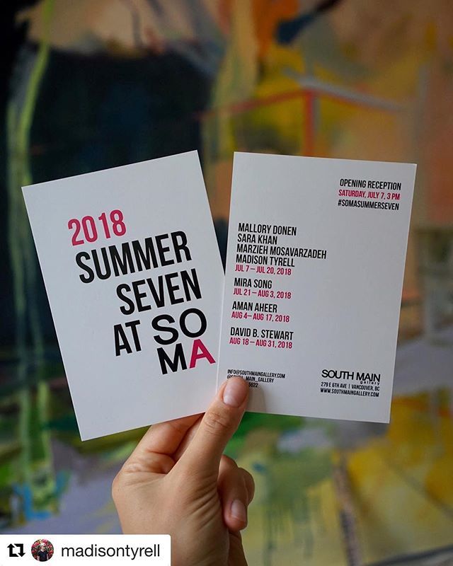 gallery_SoMa's tweet photo. #somasummerseven starts TODAY! See you at the opening at 3pm? #Repost @madisontyrell with @get_repost
・・・
See you today @ 3. .
.
.
.
.
.
.
#vancouvergallery #yvrartist #oilpainter #vancouverartscene #madisontyrell https://t.co/lD0T2XUa5X
