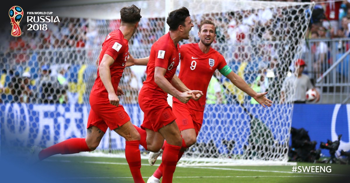 Harry Maguire, bek timnas Inggris. (Sumber: Twitter/@FIFAWorldcup).