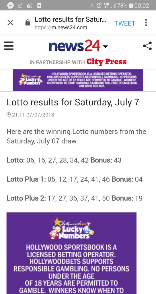 lotto results on news24