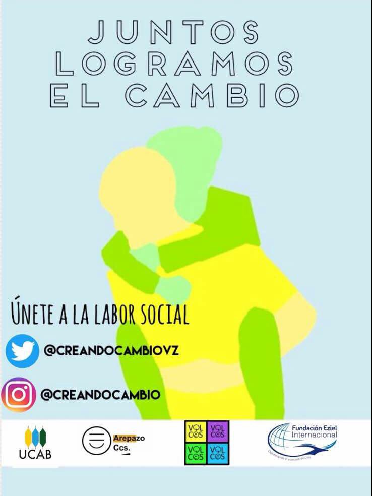 A través de la labor social, lograremos disminuir los niveles de pobreza  y mejorar las condiciones de vida de los venezolanos 💛💙❤

¡Ayúdanos a Crear Cambio!

#YoAyudo #JuntosPorElCambio

📸 Ig : @CreandoCambio

Twitter: @CreandoCambioVz
