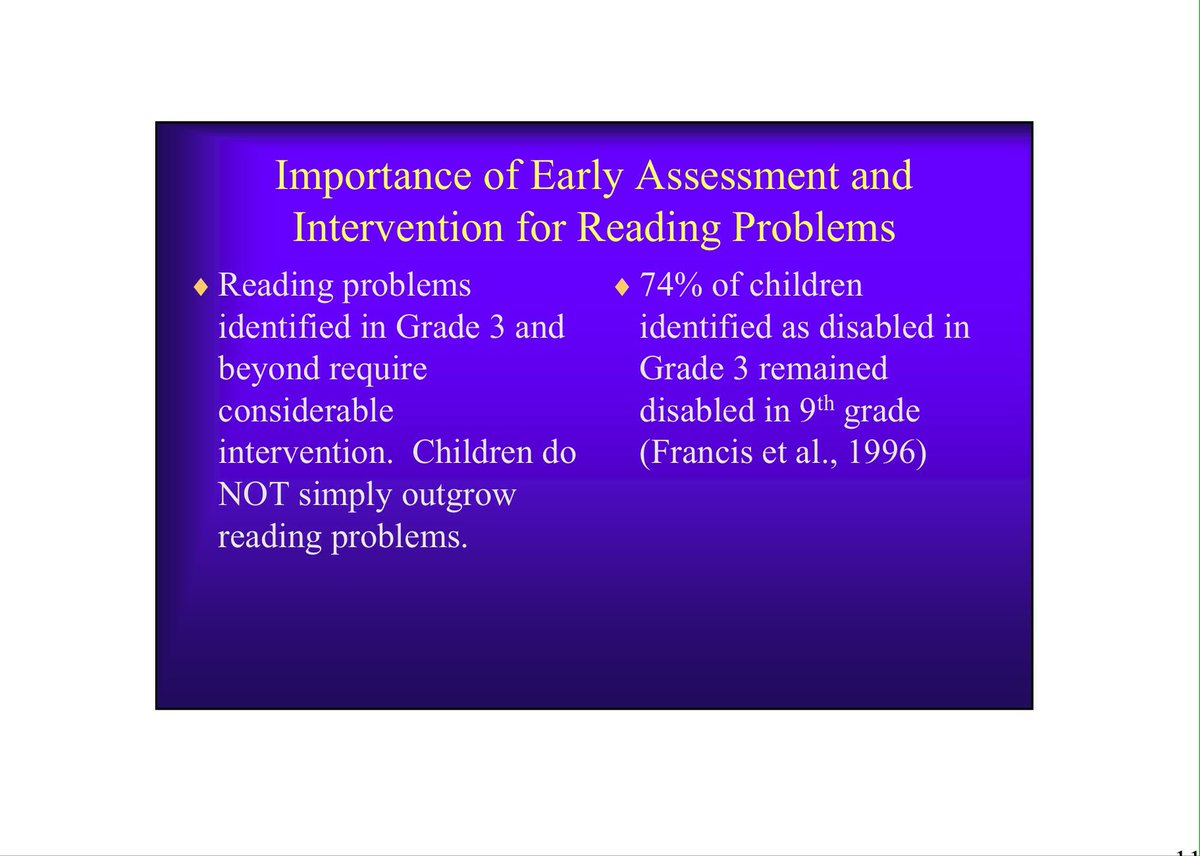 1in5awareness's tweet image. 74% of children identified as disabled in Gr. 3 remained disabled in Gr. 9
www1.nichd.nih.gov/publications/p… #StopWait2Fail #mapoli #dyslexia #MAedu