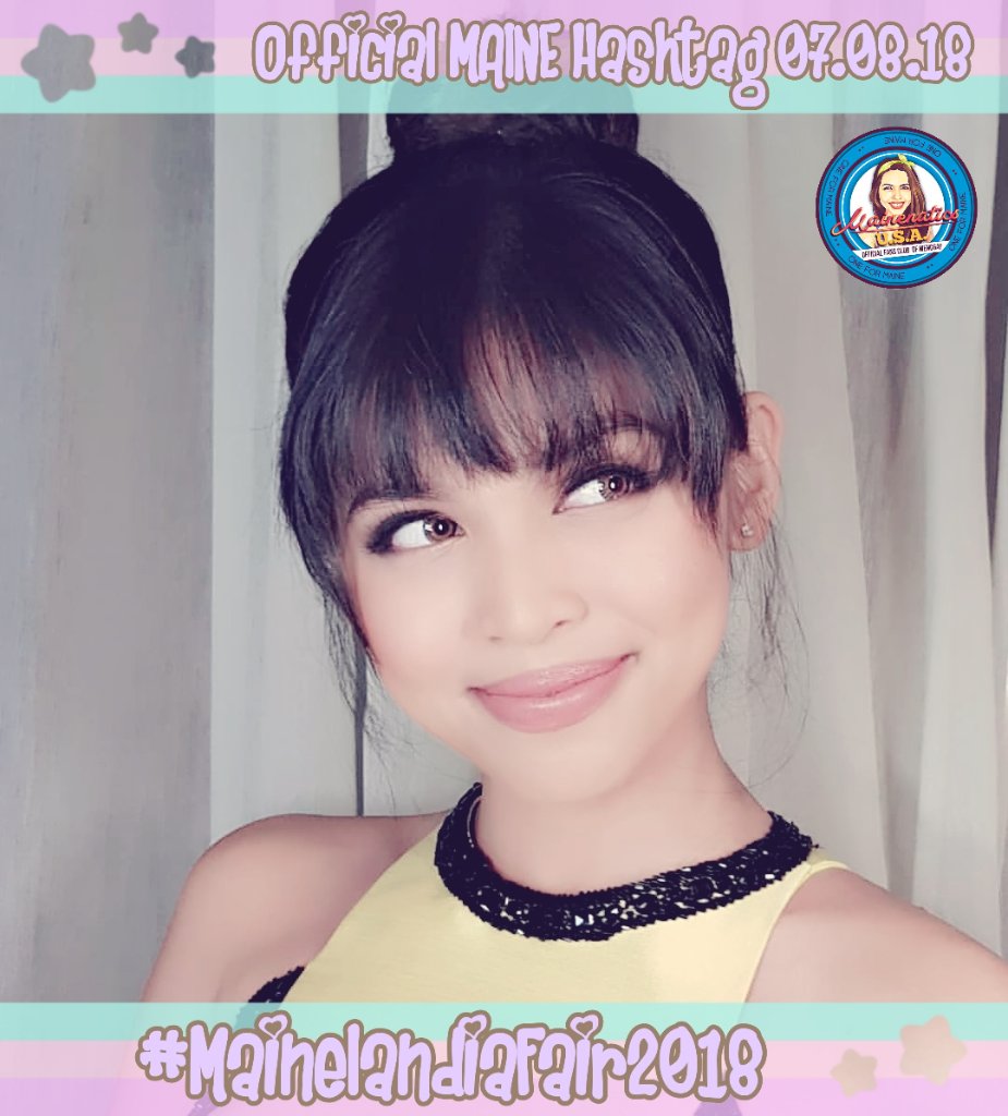 ★彡 Official MAINE Hashtag 07.08.18 PH Time ★彡

♡ #MainelandiaFair2018

<a href="/mainedcm/">Maine Mendoza</a>
<a href="/MAINEnatics_OFC/">Maine Mendoza OFC</a>