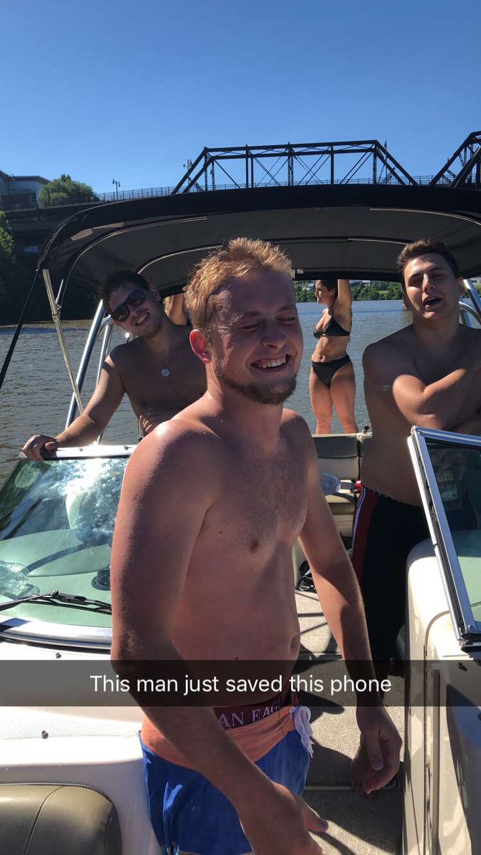 collegealex1224's tweet photo. @OtterBox dropped my phone in the river today....my friend dove in and scooped it out right away...phone is perfectly fine, not sure who the bigger hero is #GoodCase #GreatFriend @FrostedBlake123 https://t.co/eau1BImiKN