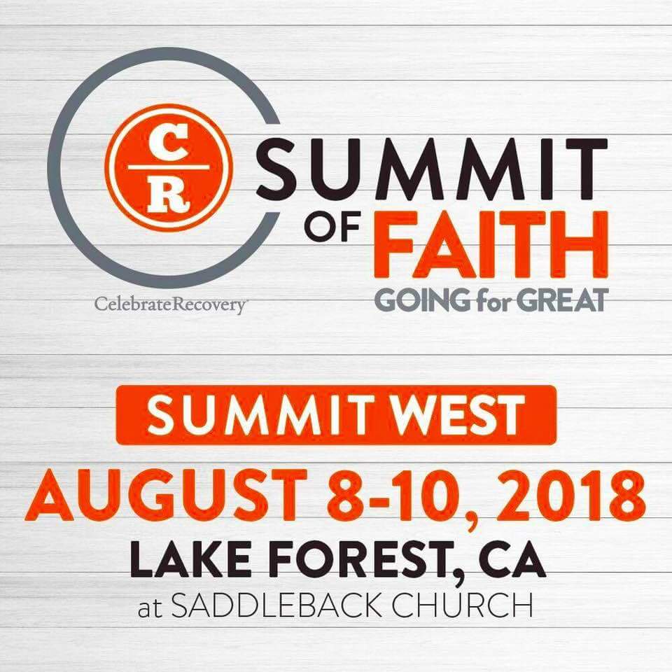 The CR Summit West is just 5 short weeks away.  What are you looking forward to at the Summit?  Have you registered yet? If not, get on it! There's only a couple hundred seats left! celebraterecovery.com/events/2018-su…
