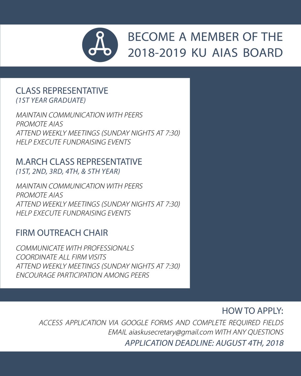 KU_AIAS's tweet image. You can now apply to be a member of the KU AIAS Board for this upcoming school year! Follow this link here: docs.google.com/forms/d/1yxkN0…