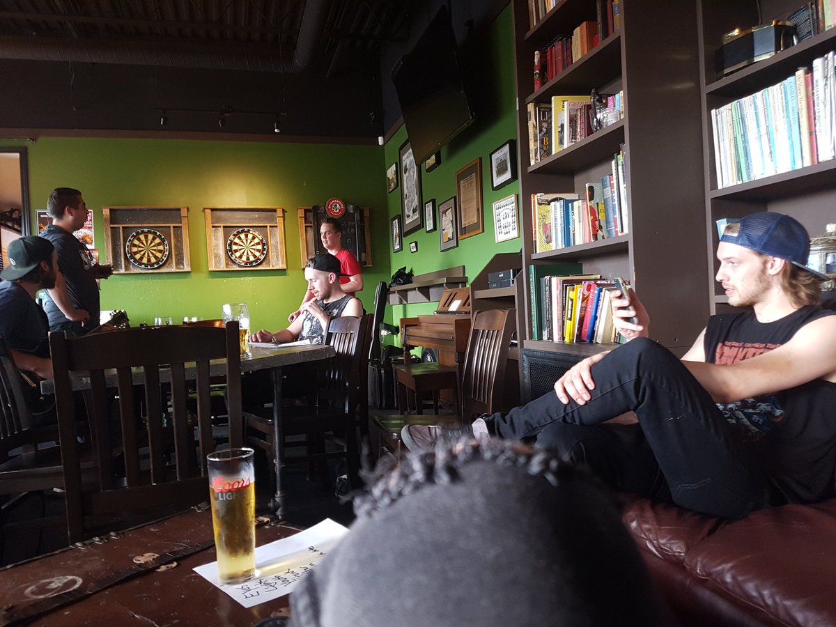 Hanging out in the green room! Come party with us tonight at the Moose!