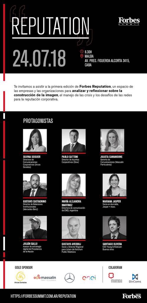 gugacastagnino's tweet image. Save the Date #Reputation #ForbesSummit #DirComs #Comunicacion #AsuntosPublicos #Integridad