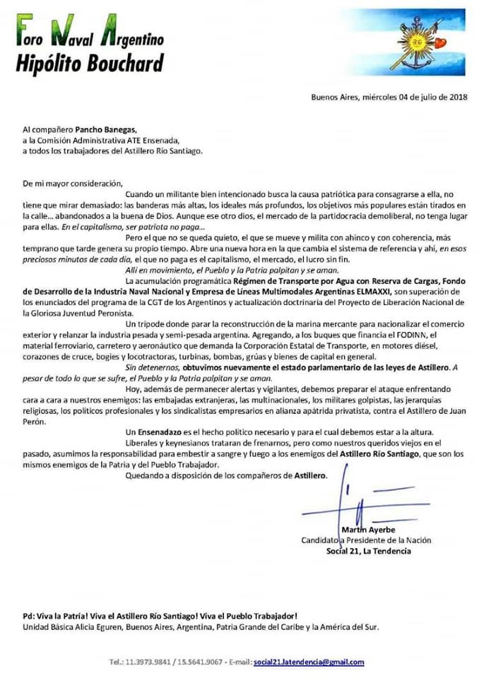 Urbanski_Fabian's tweet photo. #FortalecerElEstadoParaLiberarLaNacion con liberación económica a través de nuestro comercio marítimo FODINN y Régimen para la Activ.del Transporte x Agua Las Leyes del Astillero Rio Santiago y sus Trabajadores 3951 y 3952 - D-2018. Nuevo Estado Parlamentario La Lucha Continua https://t.co/NMuupU4Mss