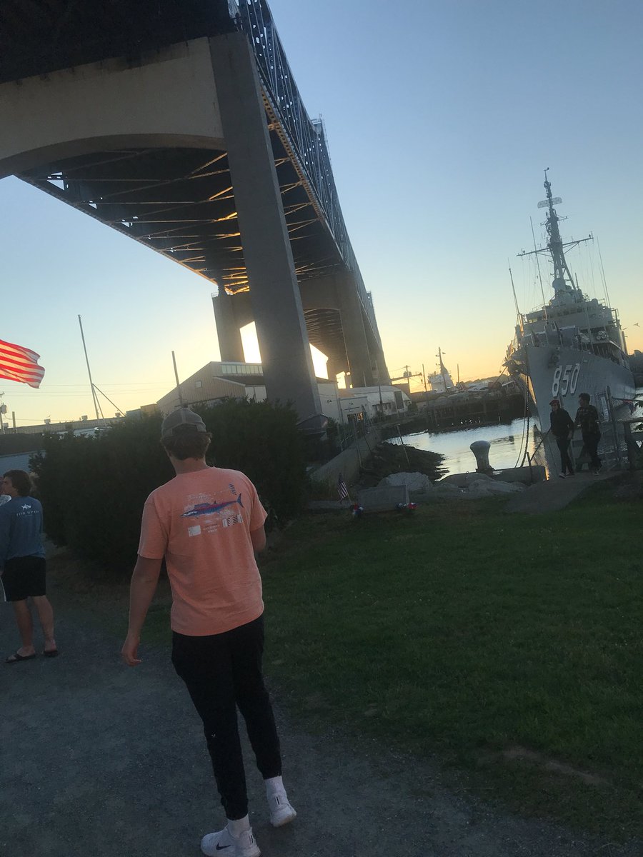 Few lighthouse boys taking in the sights at Battle Ship Cove
