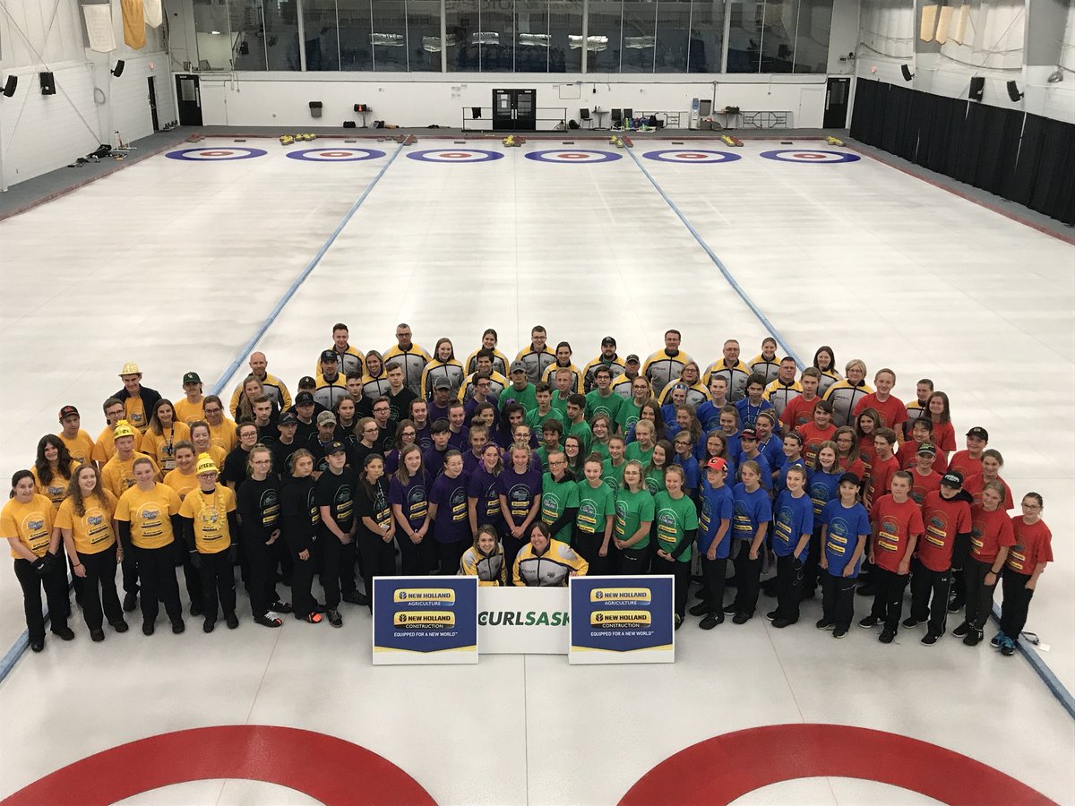 CURLSASK's tweet photo. WOW!! What a blast the last four days were here in Camp #1! Sad to see everyone leave😥, but we are gearing up for Camp #2 tomorrow and can’t wait to hit the ice rocking for another four days😀🥌. #pcc18 #futurecurlers #curlsask https://t.co/eITkIiVs3i