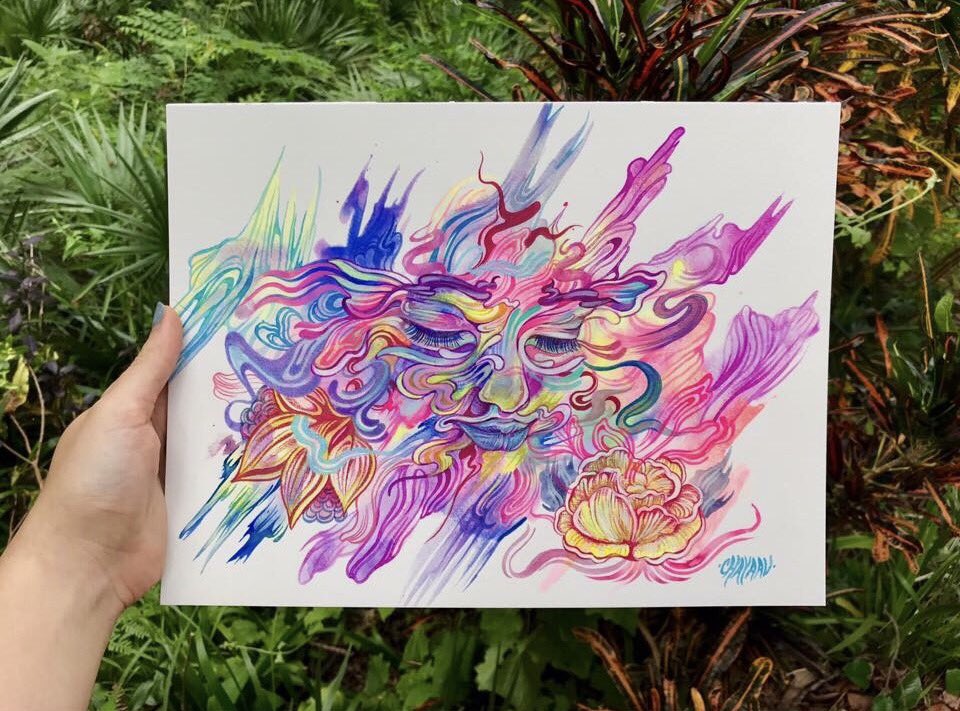 'Take Me Back' original painting will be up for 24 hr auction in my group: facebook.com/groups/chaya.a… tomorrow @ 8pm EST 🌈