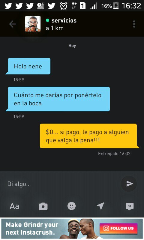 DannyPherreyra's tweet photo. 😠 〰 Vaya que si hay gente convencida!
#GrindrBucaramanga https://t.co/8GryS7dWcq