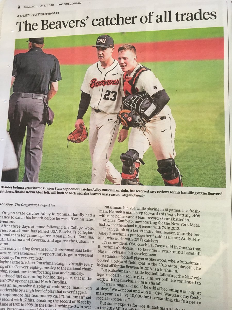 Always so blessed to see my photos in The Oregonian. Check out the Sunday addition for all things Beavers! #beaverbaseball #beavers #oregonstate #collegeworldseries #oregonstatebaseball #sportsphotography #sportsphotographer #womeninsportsphotography #baseball #mlb #worldseries