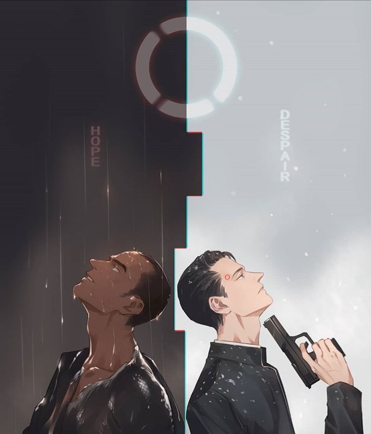 BryanDechart's tweet image. Does anyone know the name/website of this artist? In my attempts to comprehend humanity, this image seems immediately relevant.
#BryBot
#Hope #Despair #DetroitBecomeHuman