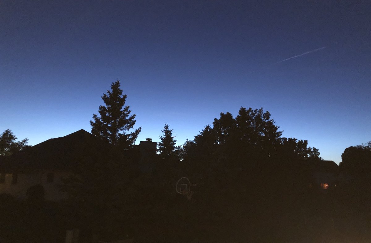 View from my porch. The summer night sky just showing off a bit.