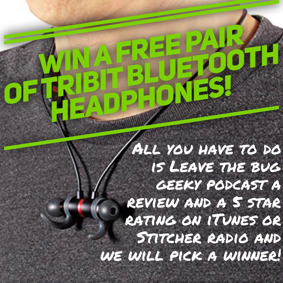 Win a free pair of Bluetooth headphones! #thebuggeekypodcast #tribit #ContestAlert #Bluetooth #podcast