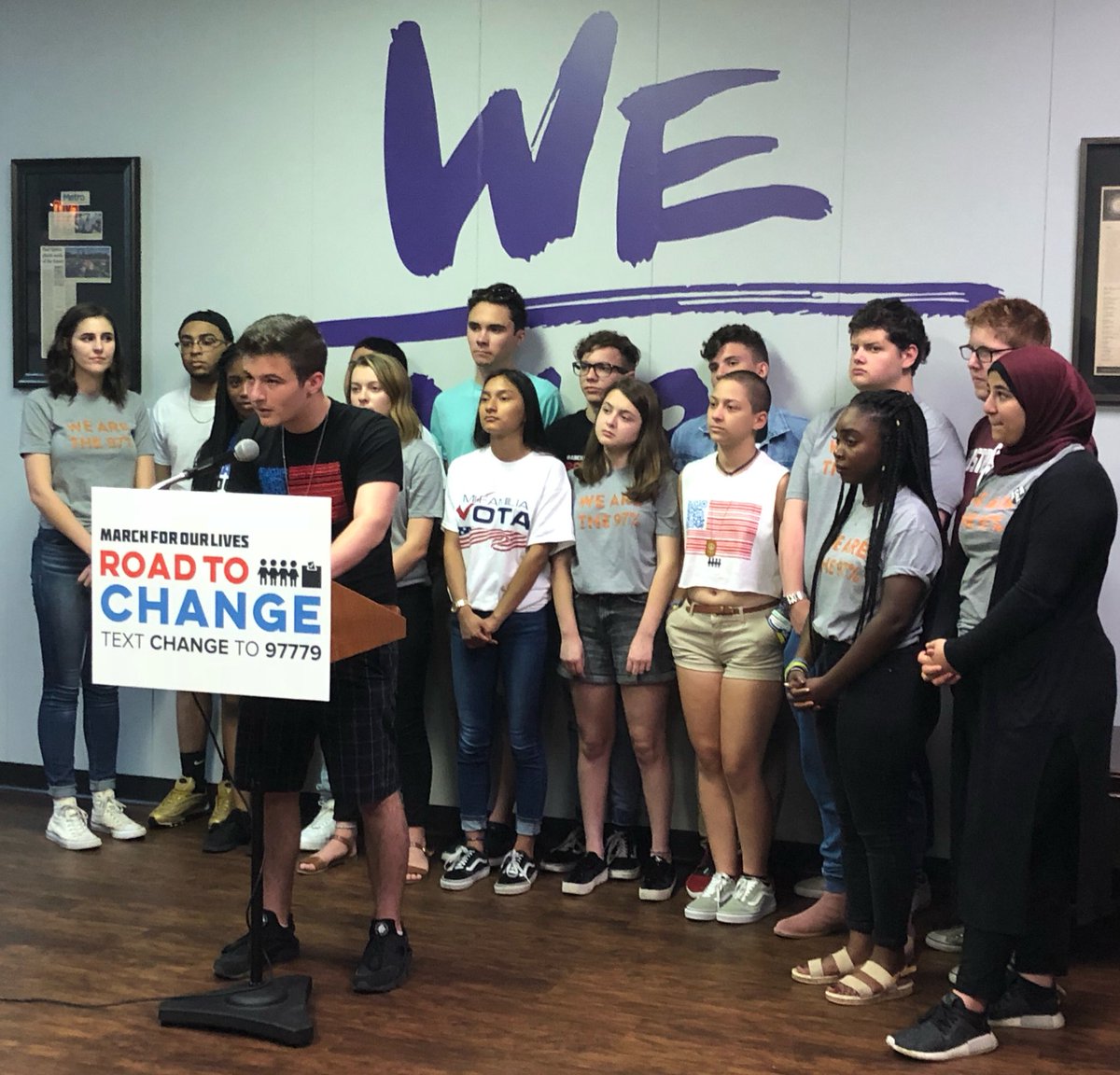 _studentsmarch's tweet photo. Today was a day full of fun, friendship, and forward momentum ✊
 Thank you so much to @AMarch4OurLives for visiting Dallas and committing to make change with students all across the country!

#WeAreThe97 #rtcdallas #mfol https://t.co/TUXeOiVJYk