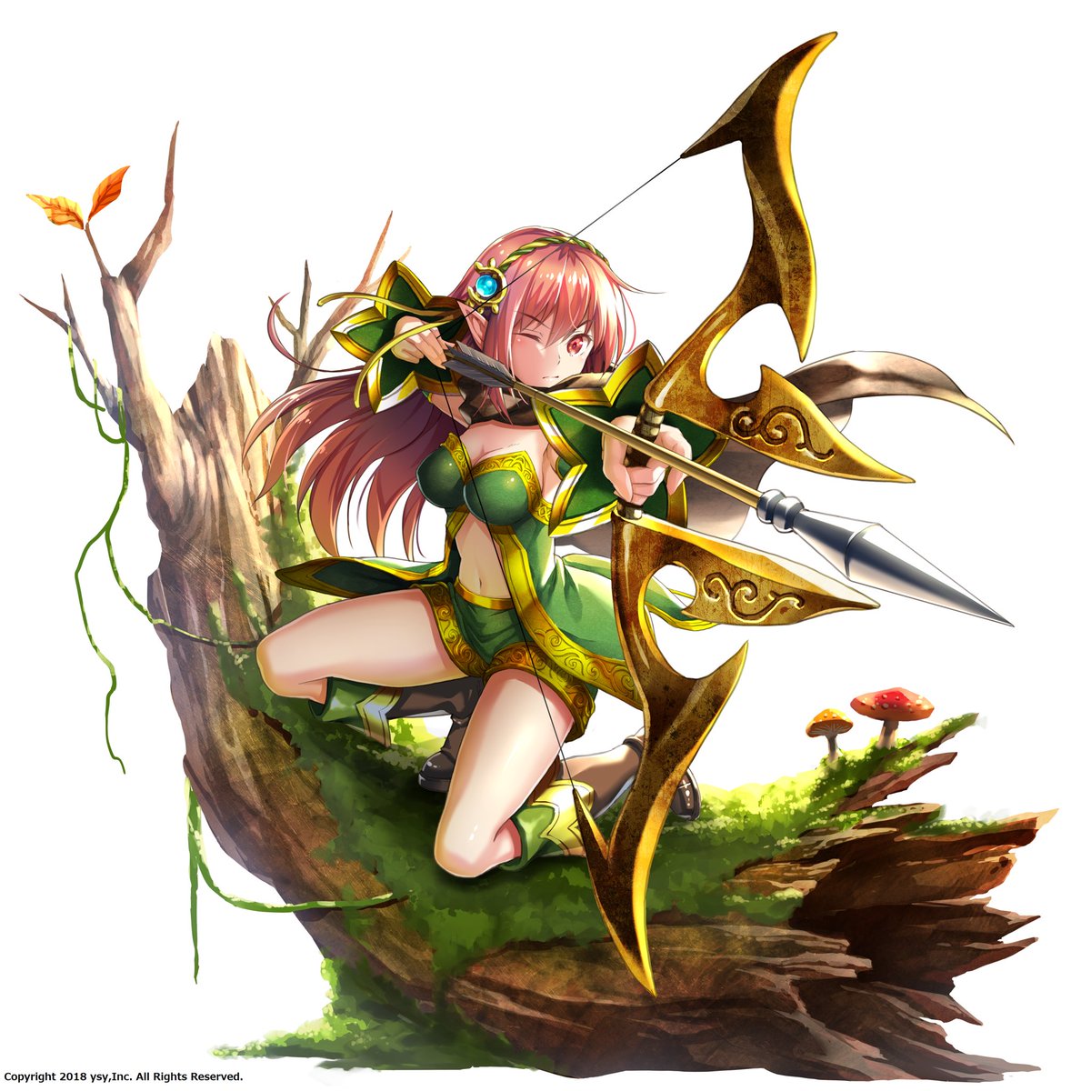 公式 Revolve Act S エルフの弓使い 森と共に生きるエルフの一族 宿り木で作られた矢は 射抜いた相手に寄生する それは徐々に力を奪い やがて相手を戦えなくしてしまう 強い身体ではないエルフ達に古くから伝わる戦術のひとつである リボルヴ
