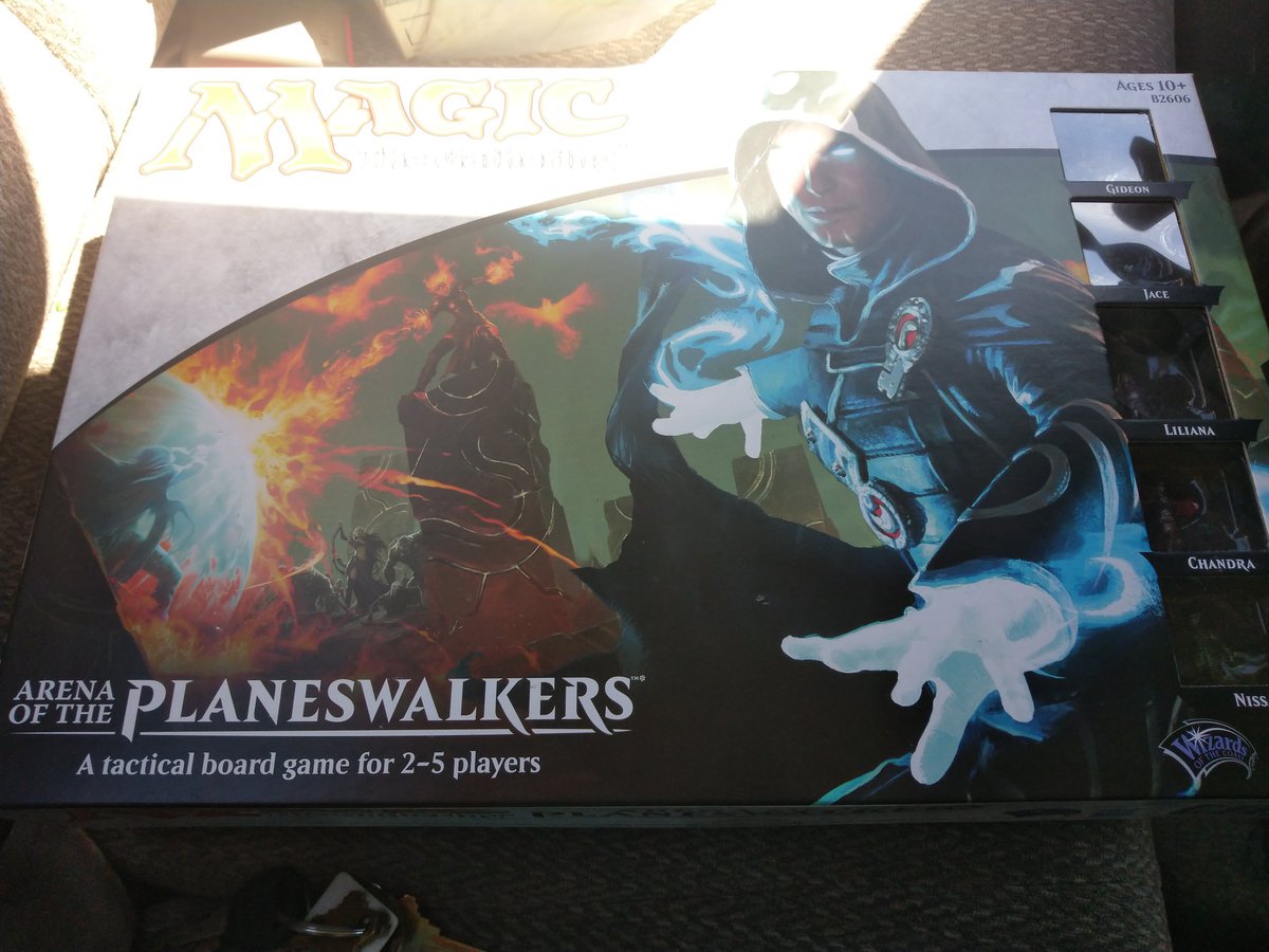 TheNerdySparrow's tweet photo. Oh forgot to metion but I won this cool board game as a door prize for attending the pre-release at my lgs #magic #MagicTheGathering #mtg #doorprize #cantwaittoplayit #boardgame #gotoyourlgs #localgamestore #finallywonsomething #probablywonteverplayitsadly @UntappedGames https://t.co/Xby2bVAvpM