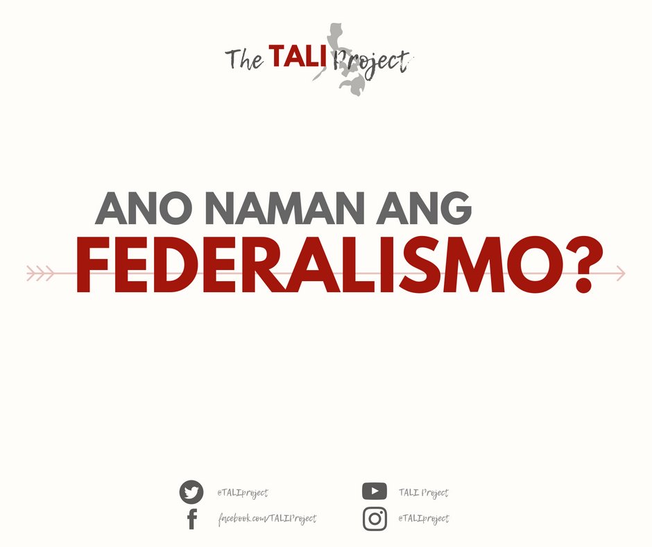 TALIproject's tweet photo. On ex-CJ Sereno's statement, "Federalism may be prelude to martial law: Sereno".

The TALI Project decided to make a short course on what is Martial Law and Federalism. Abangan! https://t.co/as11JwHN0r