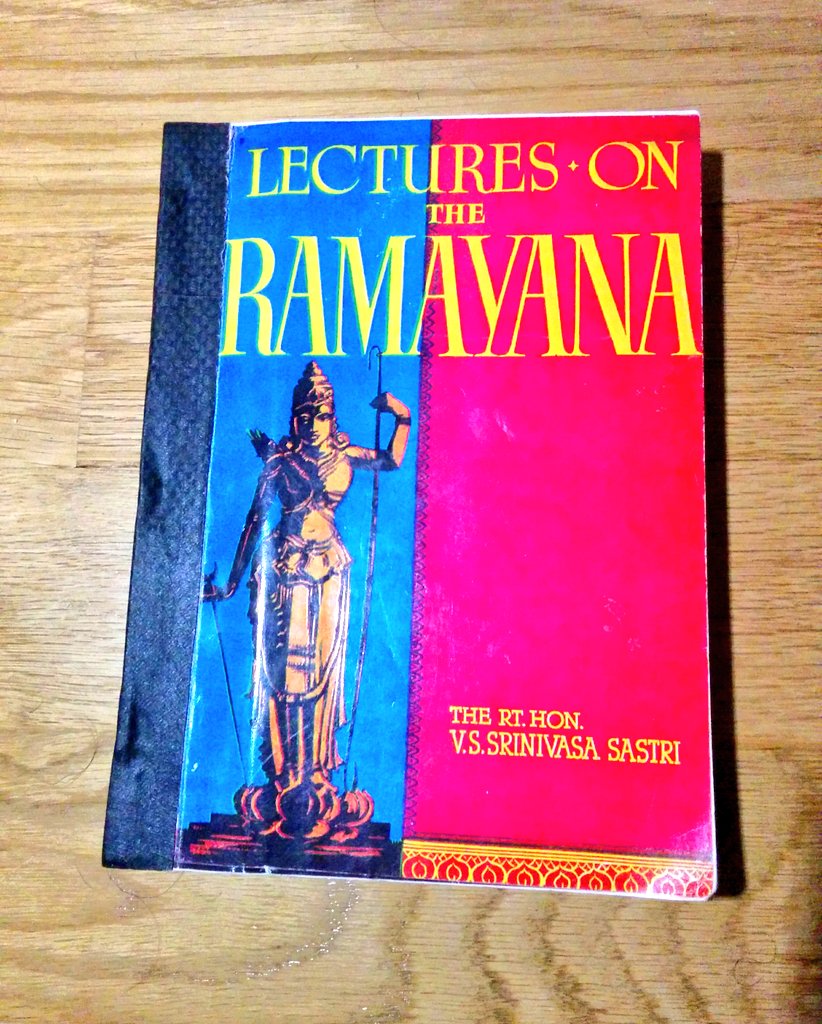 33. Having read and listened to the Ramayana since childhood, I thought I knew it well. Till I discovered V.S.Srinivasa Sastri's lectures. Not sure why present day publishers havent repub'd this with some edits and a thoughtful introductory essay to frame VSSS's interpretation.