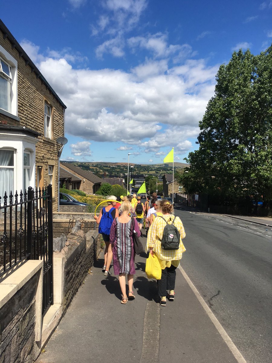 Deeds not words walk with <a href="/art_feminism/">F=Feminism+Art</a> heading to Clarion house...it’s so hot!! #artspenlancs <a href="/HeskethJoejoe/">Joe Joe Hesketh</a> <a href="/zadanzig/">Andy Abbott</a>