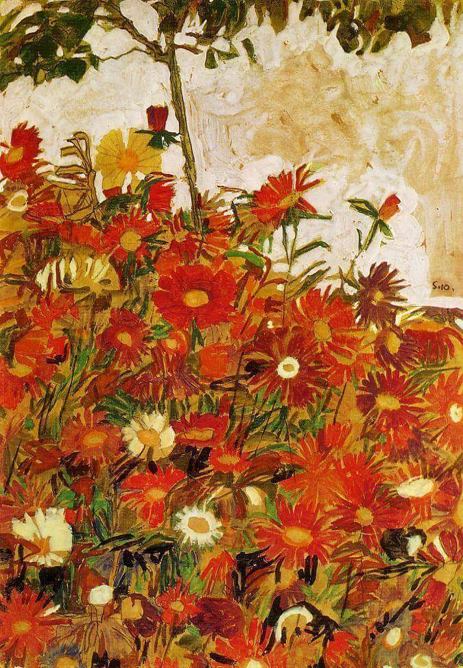 TheNewPainting's tweet image. #TheNewPainting

#Art is love!

Egon Schiele (12 June 1890 – 31 October 1918) was an Austrian painter. A protégé of Gustav Klimt, Schiele was a major figurative painter of the early 20th century.

Feld der Blumen / Field of Flowers, 1910

#HistoryofPainting