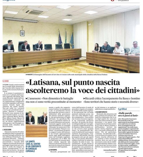 Punto nascita di Latisana: l'ascolto delle esigenze territoriali è fondamentale per fare scelte che rispondano alle necessità dei cittadini. <a href="/messveneto/">messaggeroveneto</a> <a href="/Gazzettino/">Gazzettino</a> <a href="/Ansa_Fvg/">Ansa Friuli V.Giulia</a> <a href="/danielegalizio/">Daniele Galizio</a>