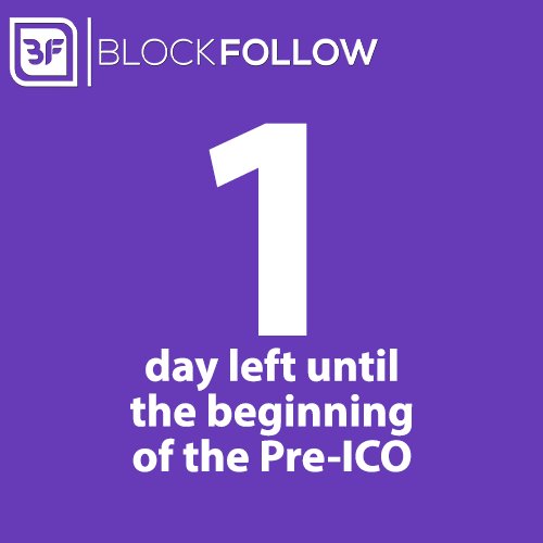 BlockFollow_com's tweet image. Join our Pre-ICO from the 9th of July, 10.00 GMT and get 50% more BFN tokens! #blockfollow