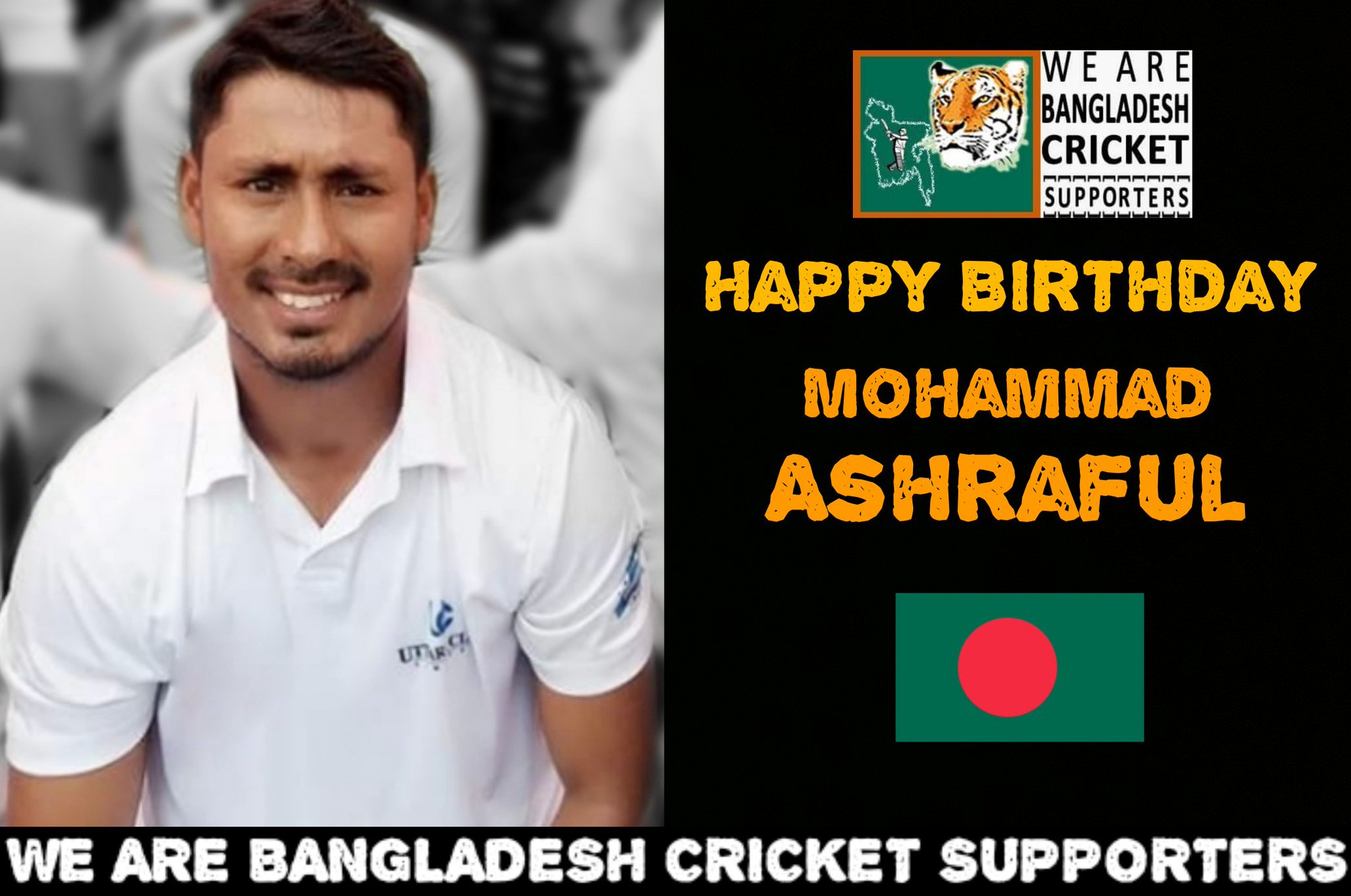 Happy belated Birthday Mohammad Ashraful. 