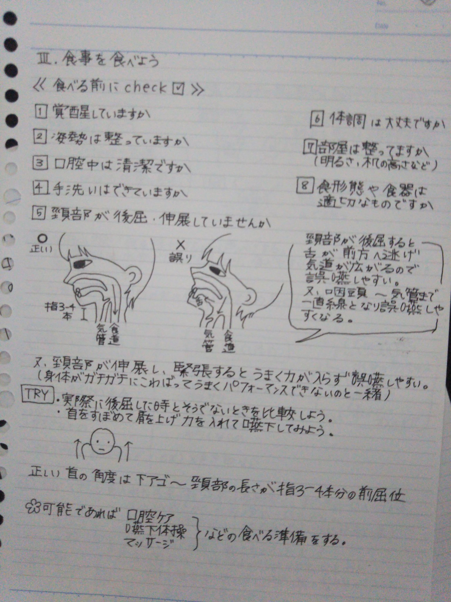 特養の栄養士さん 食事介助を基礎から教えて欲しいとの依頼があり 1から全部エビデンスや理論を入れ 手書きにしてみた 疲れた まだ座位が未記入なのに W 特養の栄養士さん 食事介助を基礎から教えて欲しいとの依頼があり 1から全部エビデンスや理論を入れ 手書きにしてみた 疲れた まだ座位が未記入なのに W