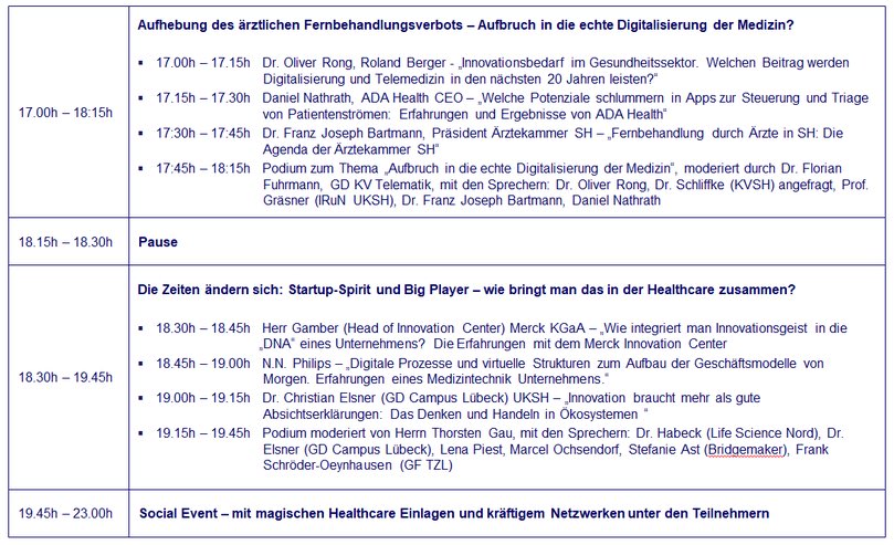 Program of our Event during @healthhackkiel on 14th of September on the new situation on telemedical consultation and innovation integration strategies is now online. Happy to meet You in Kiel ! healthcare-hackathon.eu/fachkonferenze…