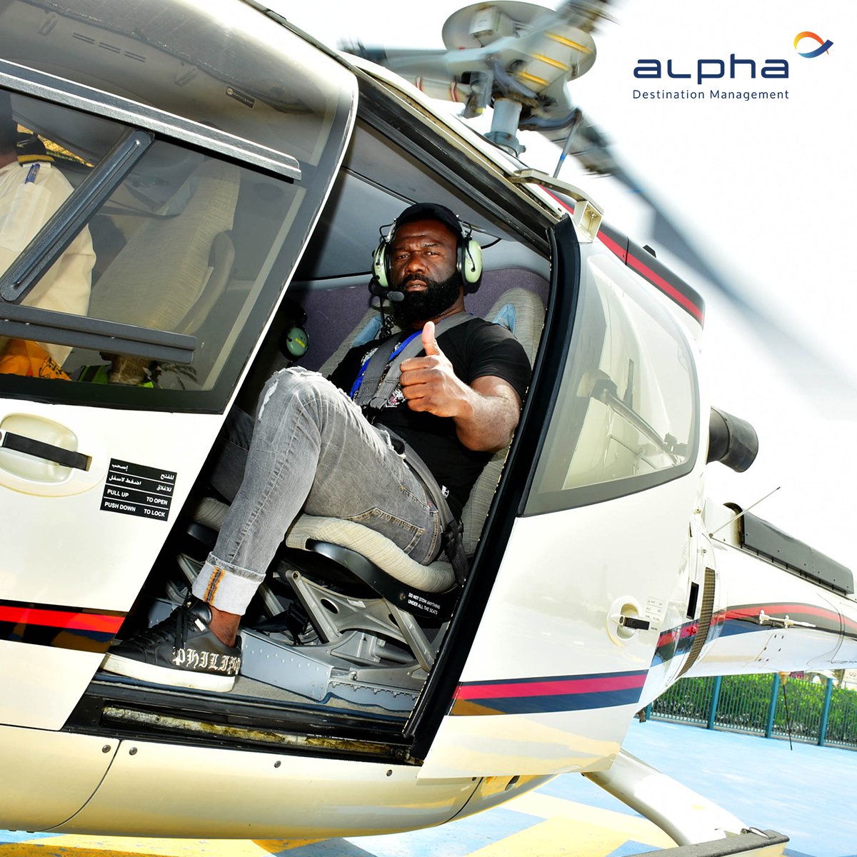 alphatoursae's tweet photo. Cesar Mavacala, Fatouma Diani, Imran Diane, Habie Diani and Kadidiatou Diani from France took to the skies for a unique perspective of Dubai’s iconic attractions.
#AlphaTours #AlphaToursDubai #AlphaDMC #AlphaToursAe #FlyHighDubaiHelitours #Dubai #VisitDubai #Dxb #MyDubai https://t.co/uqmiaIAbLG