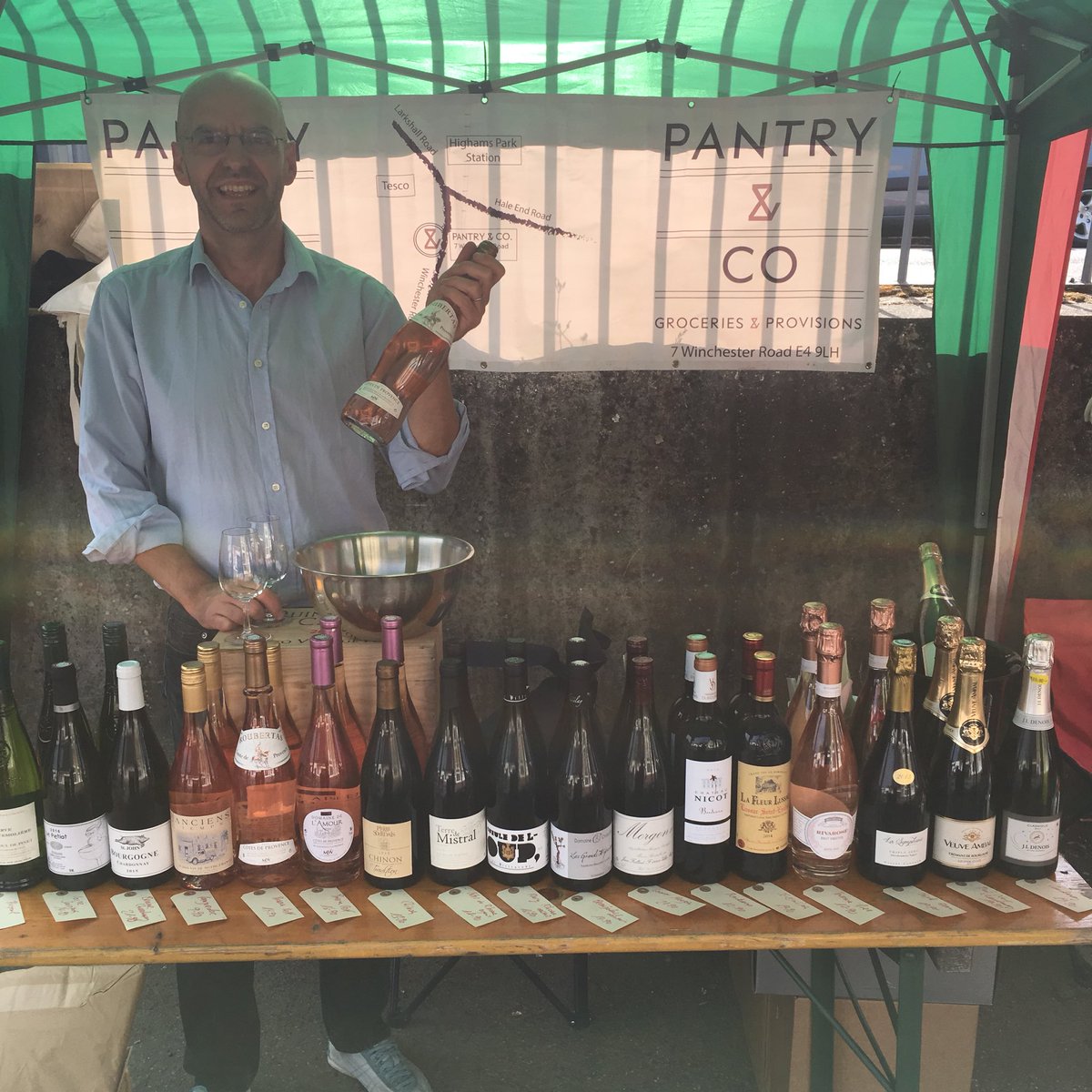 The pantry at the French market in Highams Park e4 10-4 today!!! #thepantry #highamspark #frenchwines #Chingford