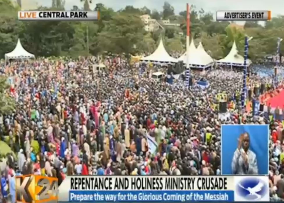 K24Tv's tweet photo. We are live from Central Park for the Repentance and Holiness Ministry crusade with Prophet Owuor. Stream live via https://t.co/4uubAvWzT1 https://t.co/x3Z5I478i6